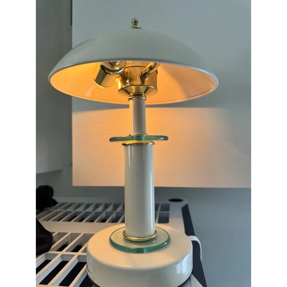 RETRO WHITE DOME MUSHROOM STYLE DESK LAMP 70s UFO Vintage Classic Light WORKS - Picture 8 of 9